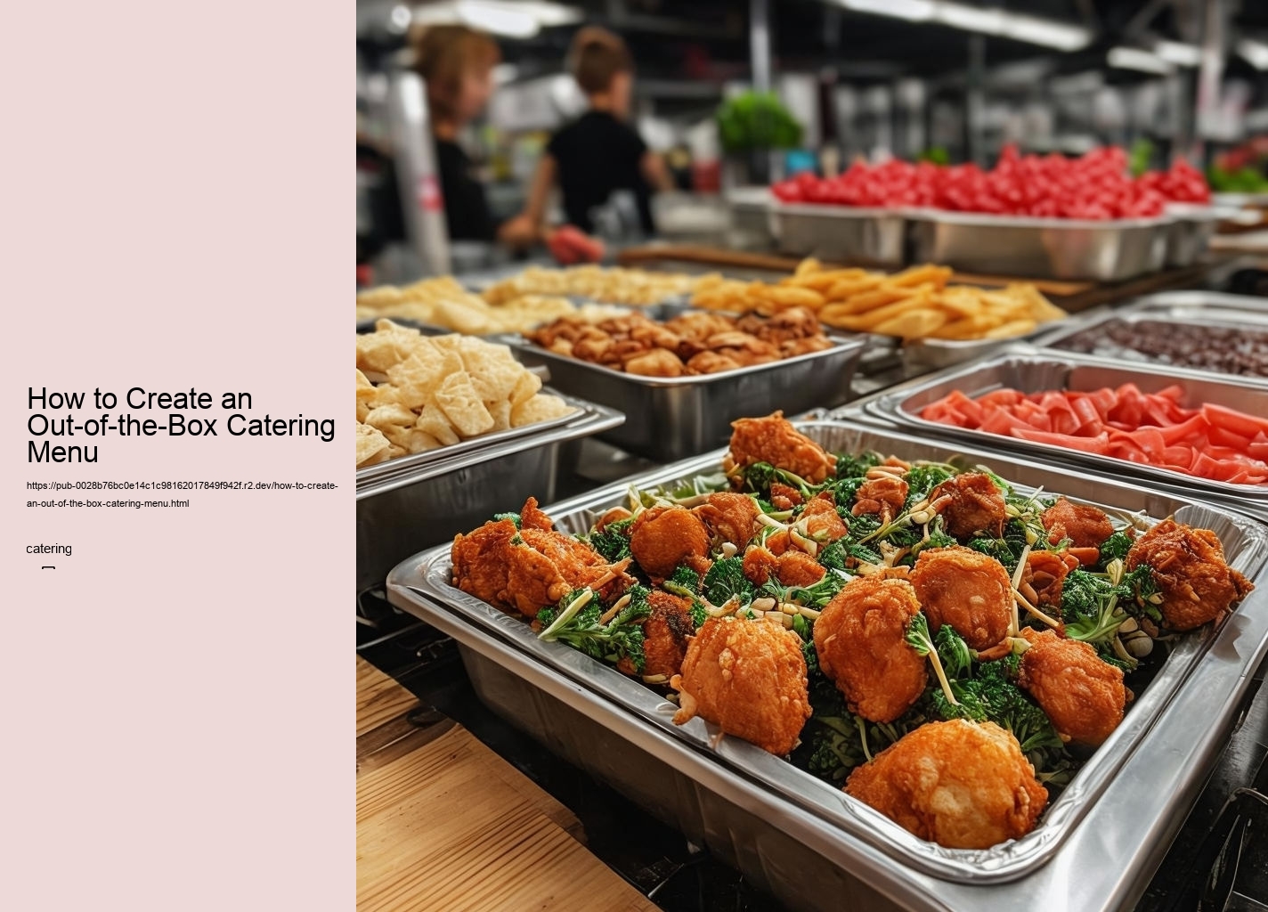 How to Create an Out-of-the-Box Catering Menu